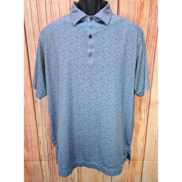 FootJoy Other - FootJoy FJ Mens Blue Floral Golf Polo Shirt Medium